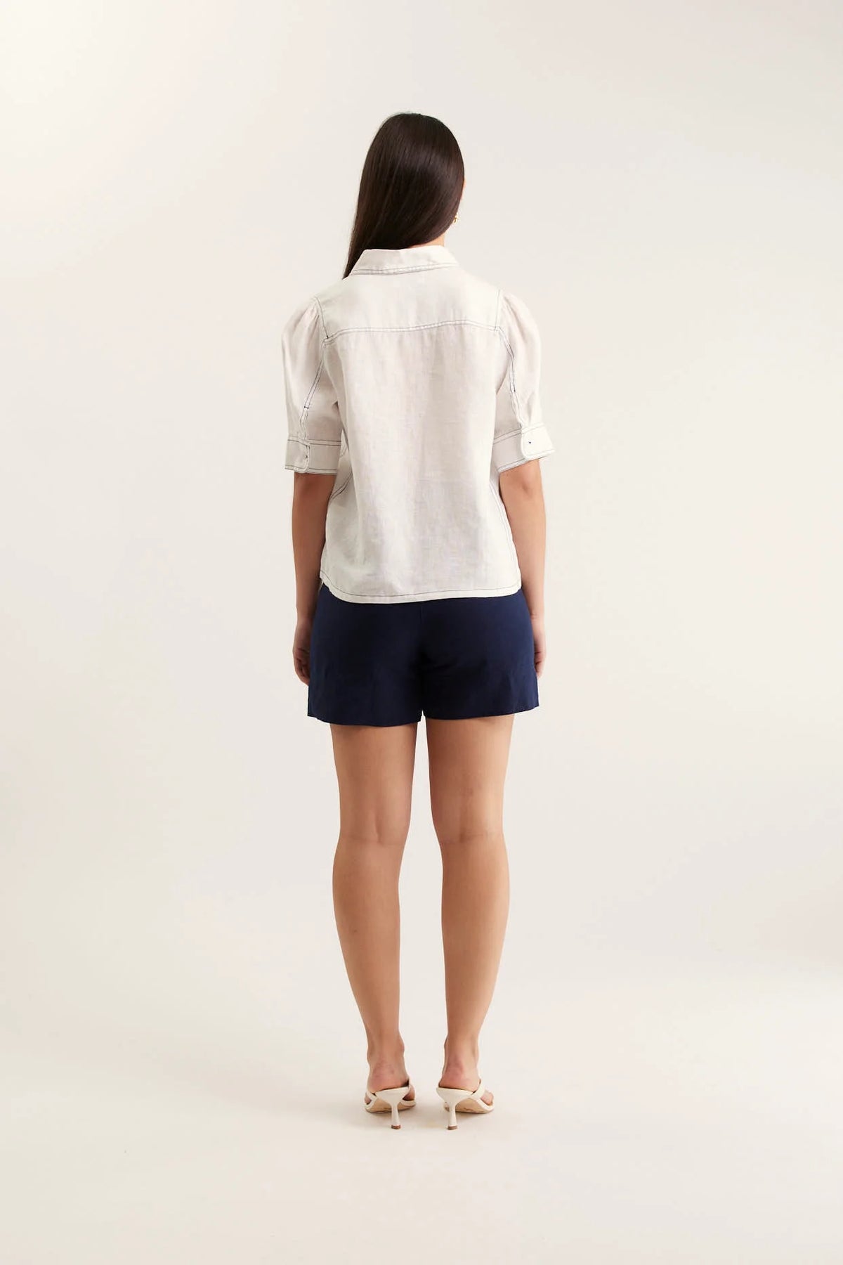 Alessandra - Ruby Linen Shirt - White
