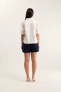 Alessandra - Ruby Linen Shirt - White
