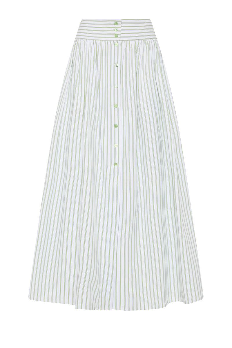 Eder by Anna Penelope Skirt in Green pistachio stripe