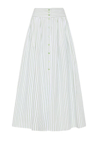 Eder by Anna Penelope Skirt in Green pistachio stripe