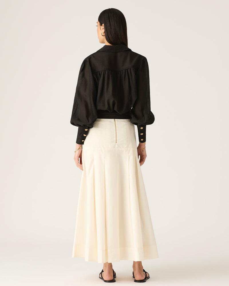 Mos the Label - Lis Embroidered Midi Skirt