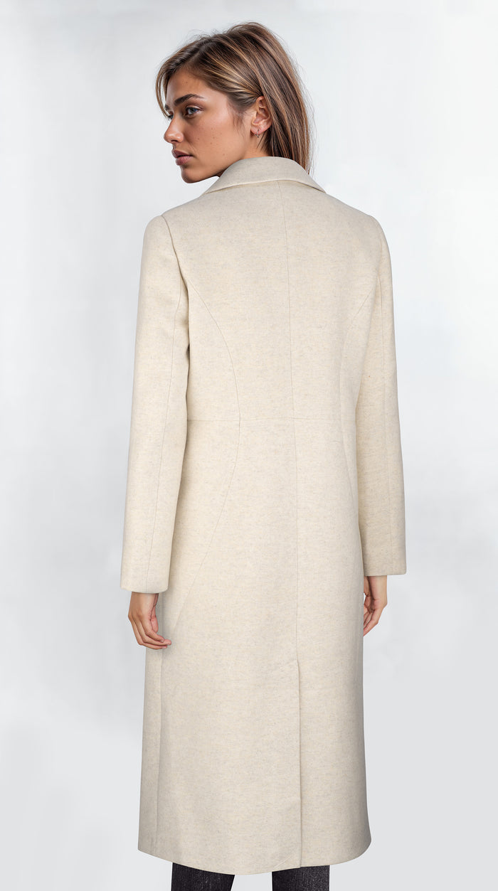 Sabena - Long Line Off White Coat