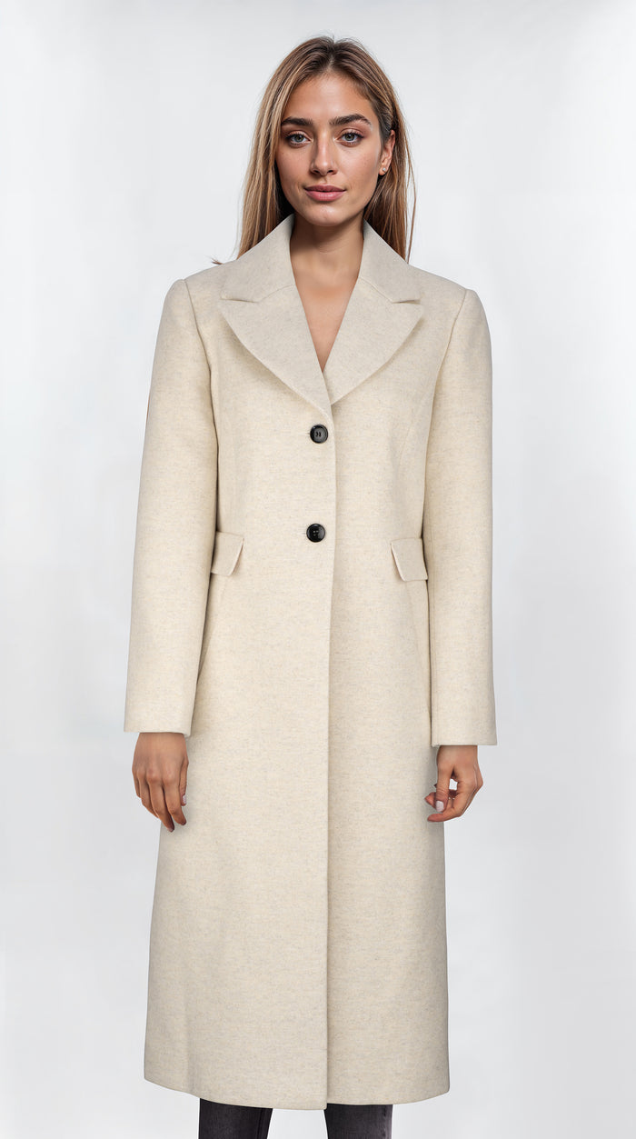 Sabena - Long Line Off White Coat