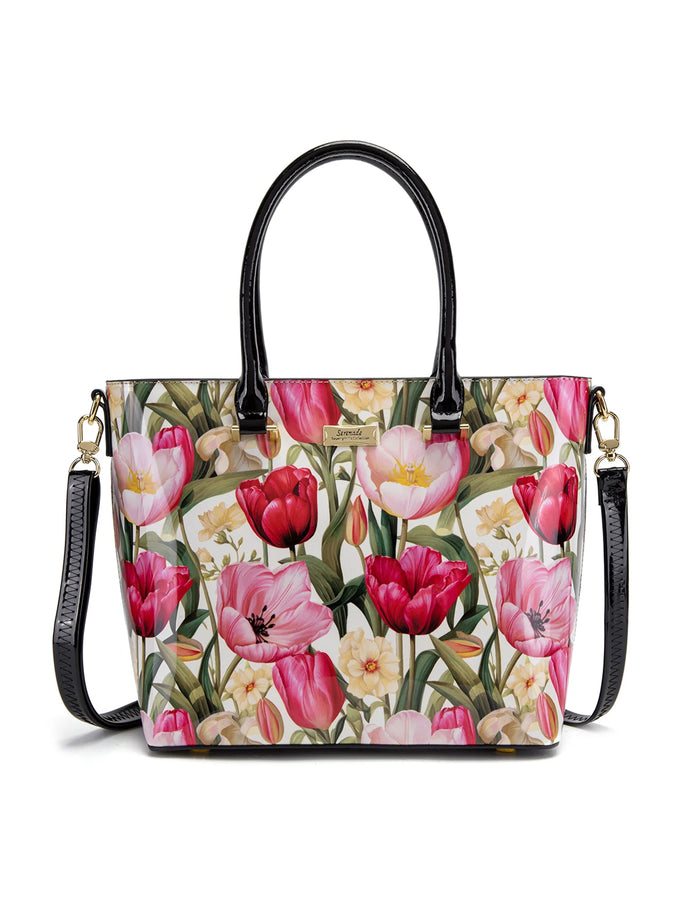 Spring Tulip Patent Leather Bag