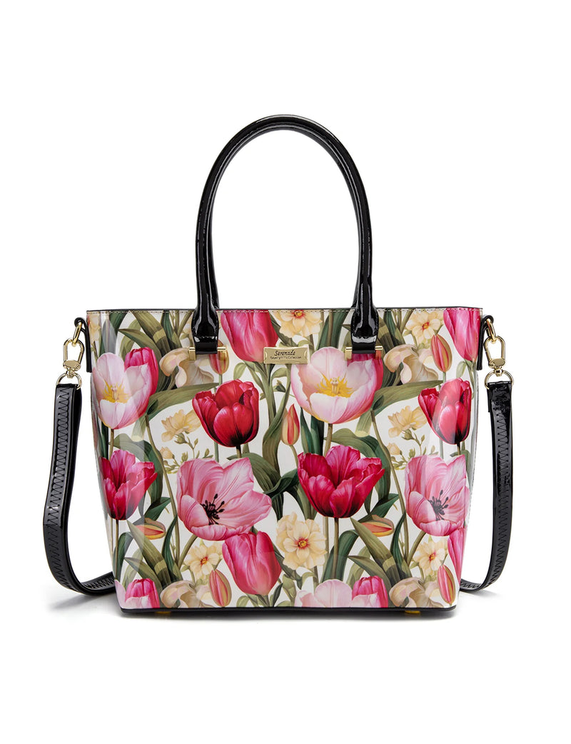 Spring Tulip Patent Leather Bag