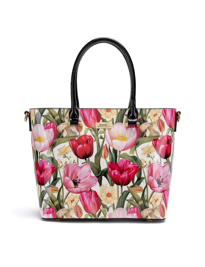 Spring Tulip Patent Leather Bag