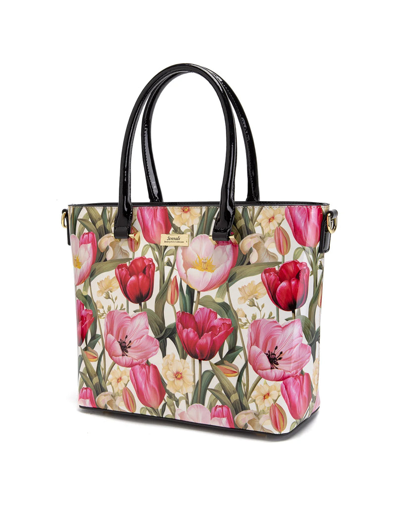Spring Tulip Patent Leather Bag