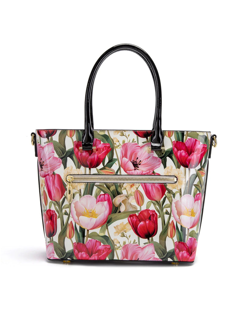 Spring Tulip Patent Leather Bag