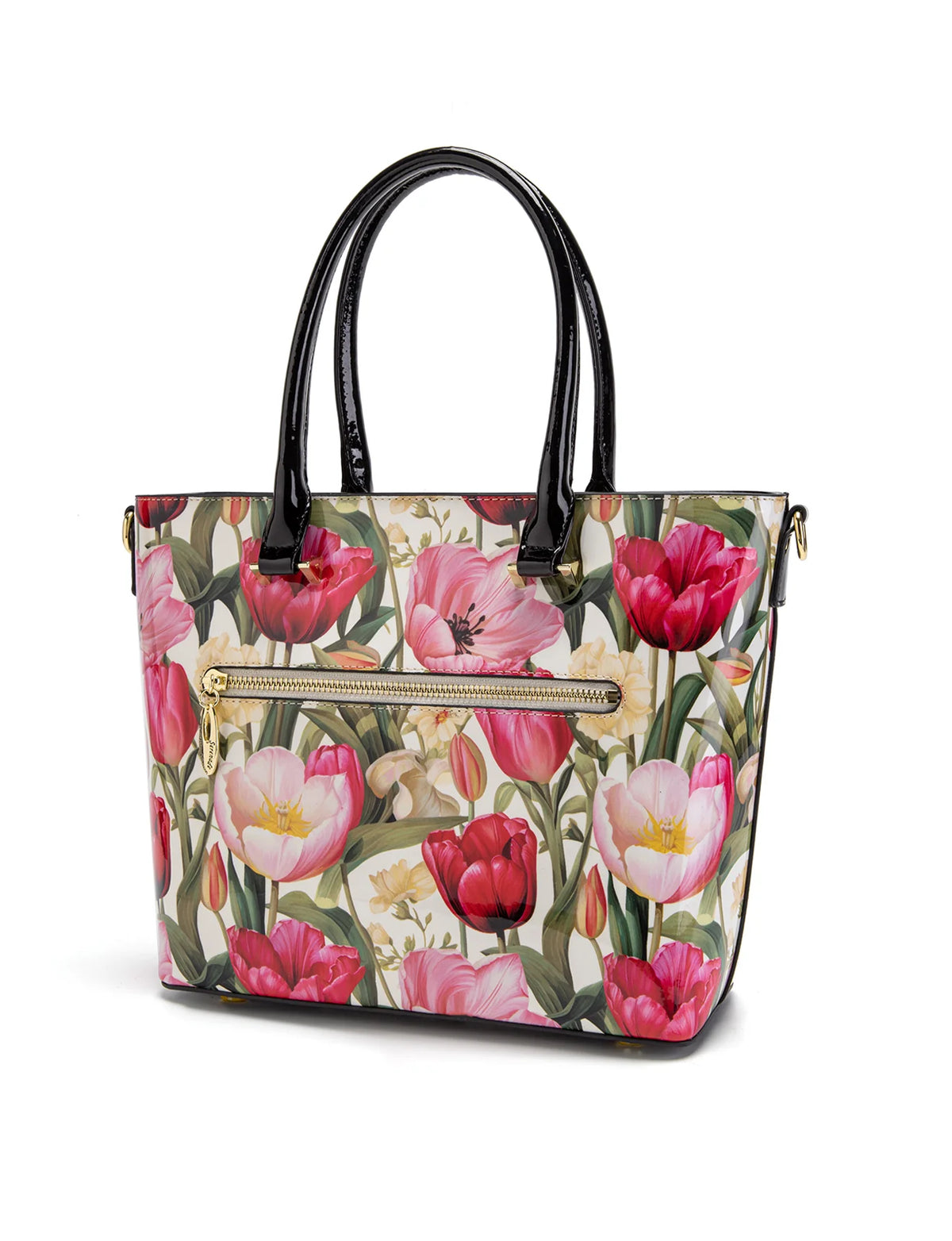 Spring Tulip Patent Leather Bag