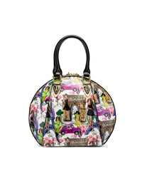 Serenade Paris Round patent leather bag