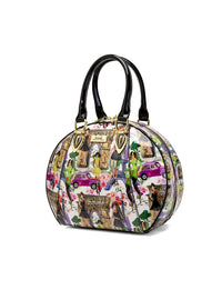 Serenade Paris Round patent leather bag