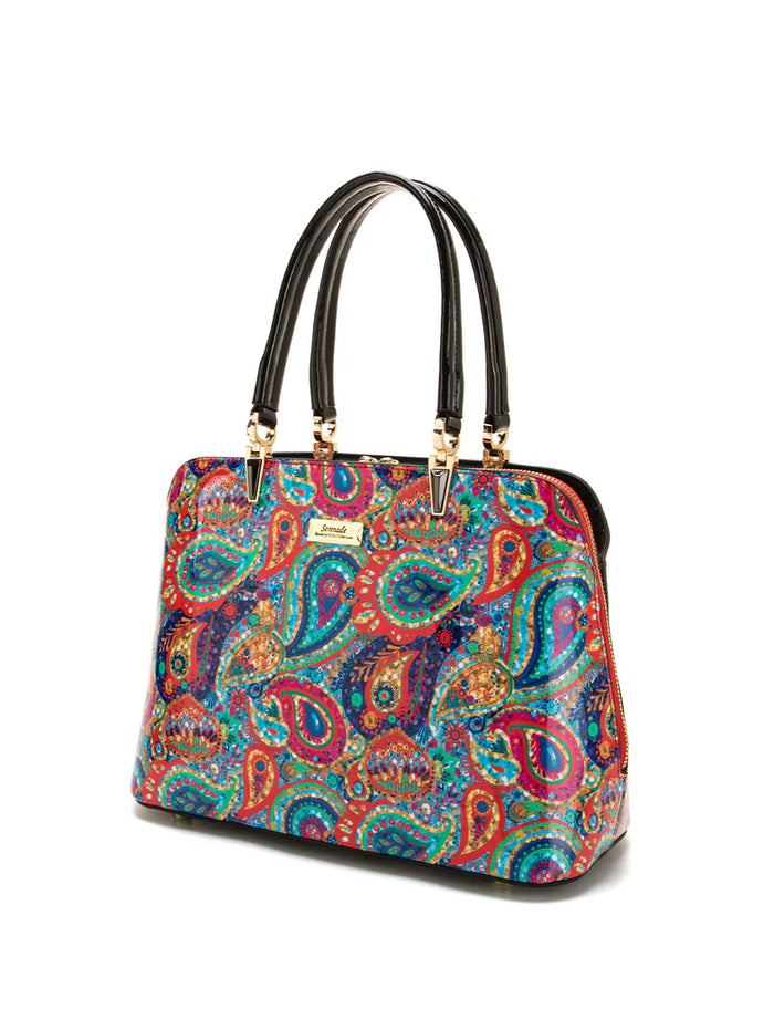Paige Triple Compartment Leather Bag