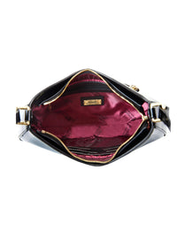 Allura Patent Leather Bag with RFID - Black