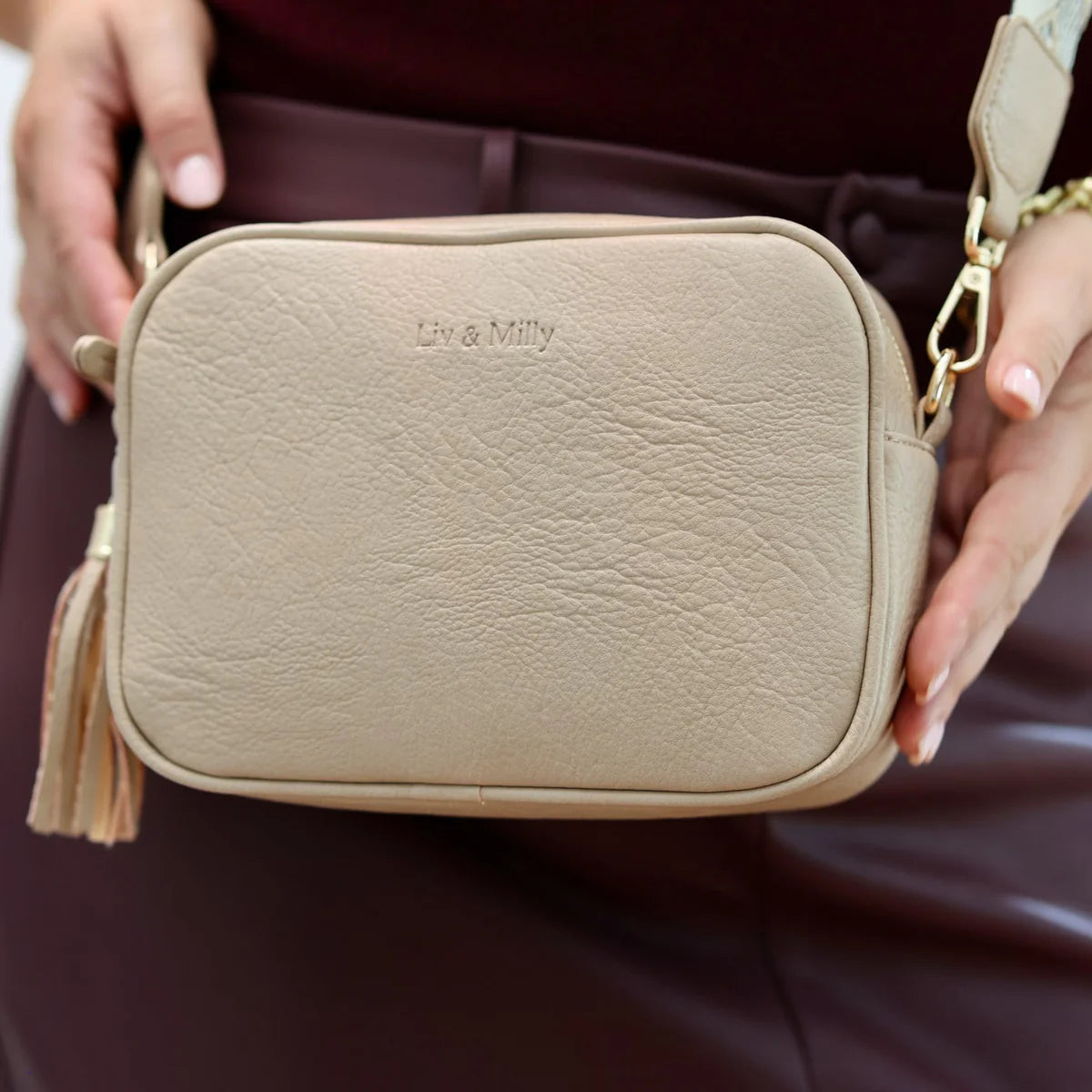 Sally Crossbody Handbag - Latte