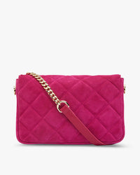 Sarah Cross Body Bag - Hot Pink Suede