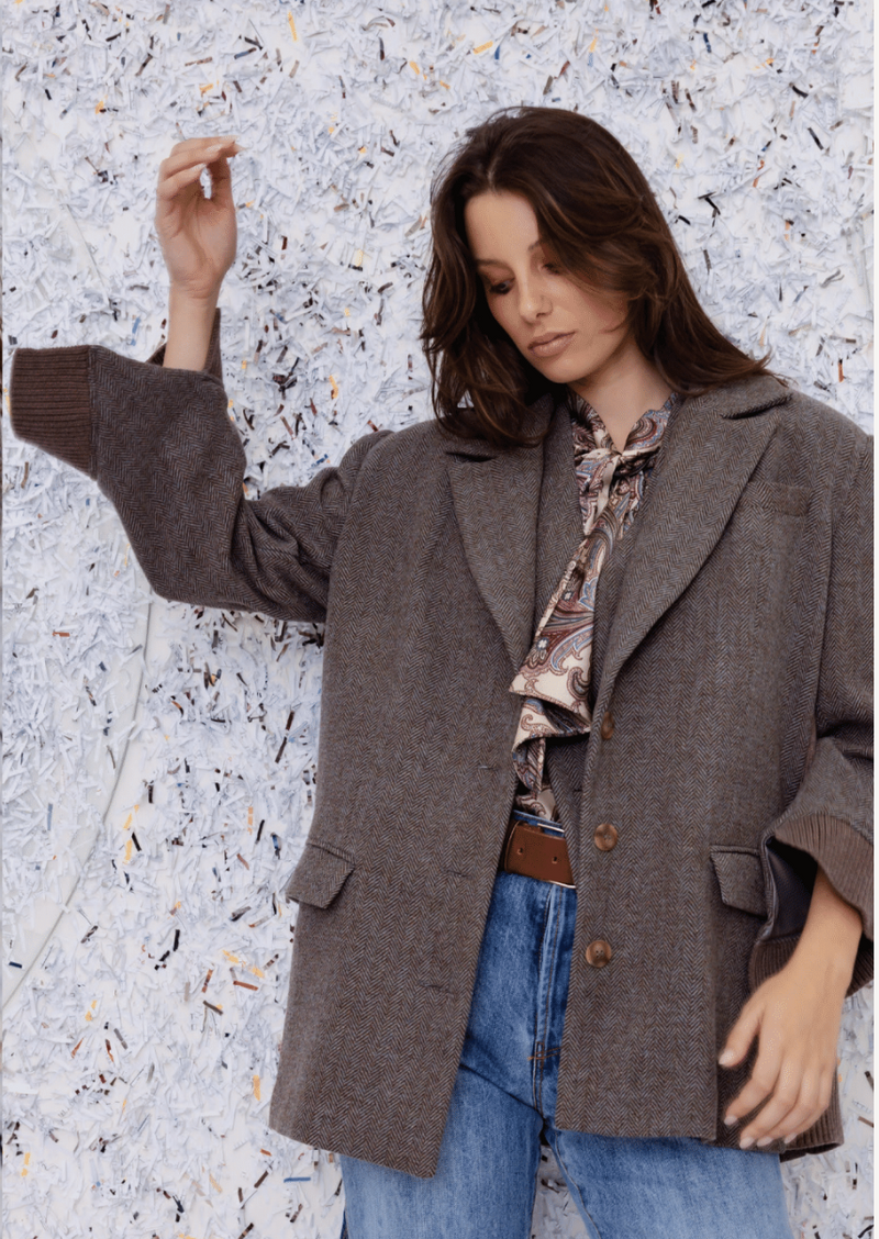 M.A Dainty - Bagsy Camel Tweed Blazer/Coat