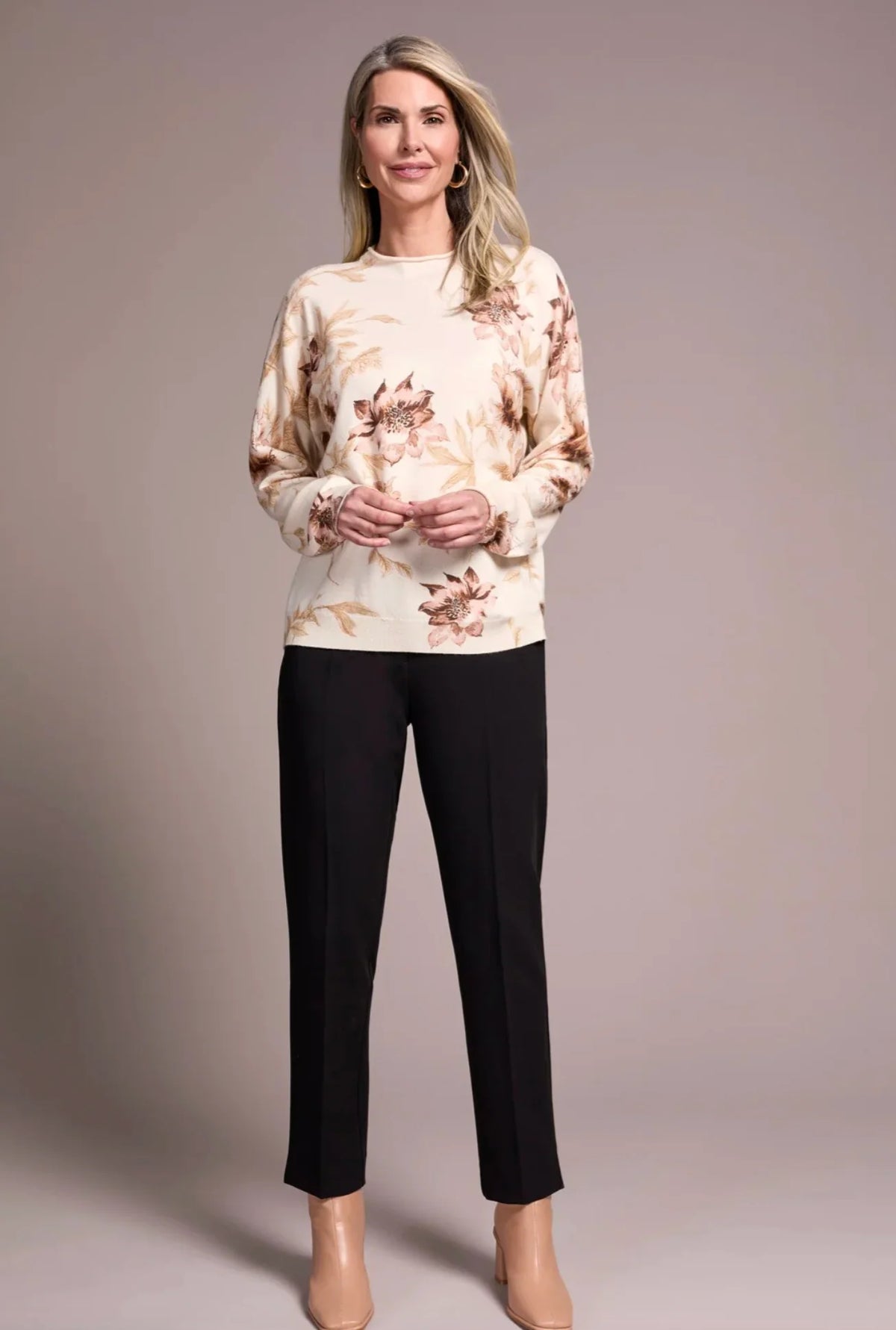 Tribal - Funnel Neck Sweater - Moonstone