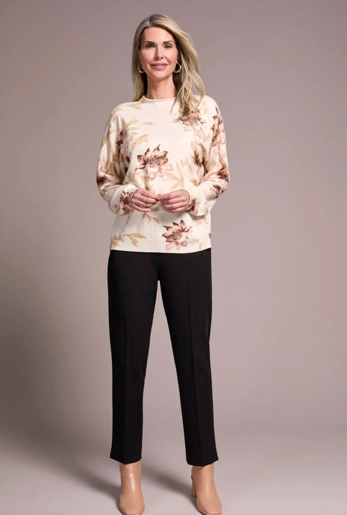 Tribal - Funnel Neck Sweater - Moonstone