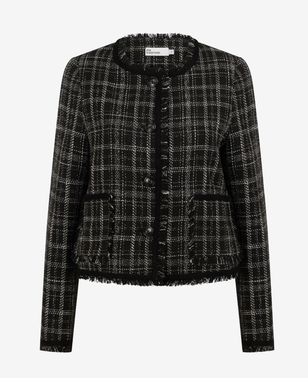 Zoe Kratzmann - Quill Jacket - Black Porcelain Check