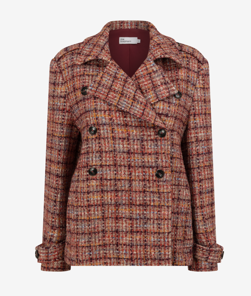 Zoe Kratzmann - Revel Coat - Berry Check