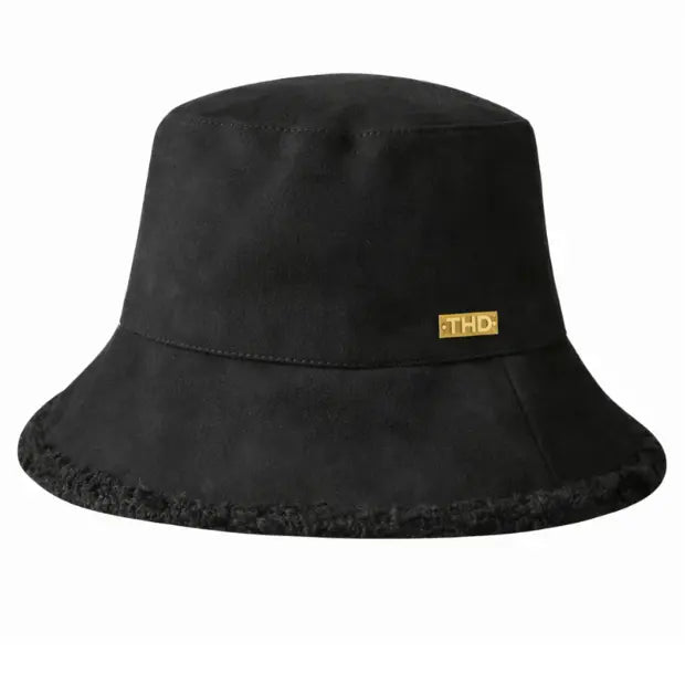 Suede Bucket Hut - Faux