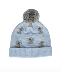 Acorn - Koala Merino Beanie - Blue & Grey