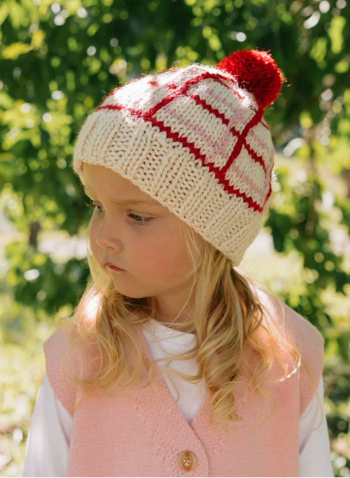Acorn - Crossroads Beanie - Red & Pink