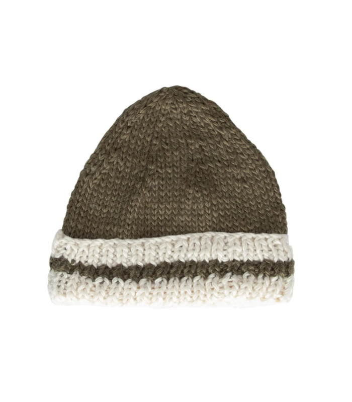 Acorn - Denmark Beanie - Khaki & Cream