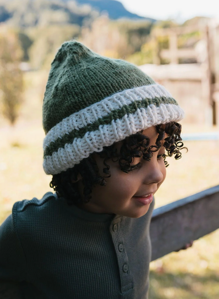 Acorn - Denmark Beanie - Khaki & Cream