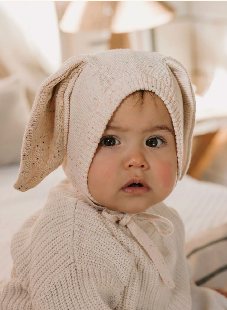 Acorn - Bunny Beanie - Speckle Cream