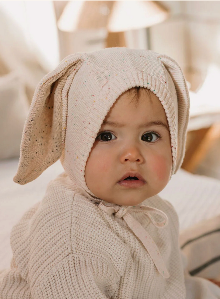 Acorn - Bunny Beanie - Speckle Cream