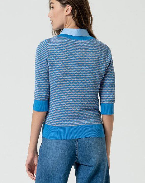 Knitted Sweater - Blue