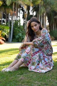 Loobies Story Jaffna Skirt in Bone Multi - full look