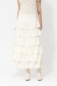 Joey the Label Silk Imposter Skirt - Vanilla