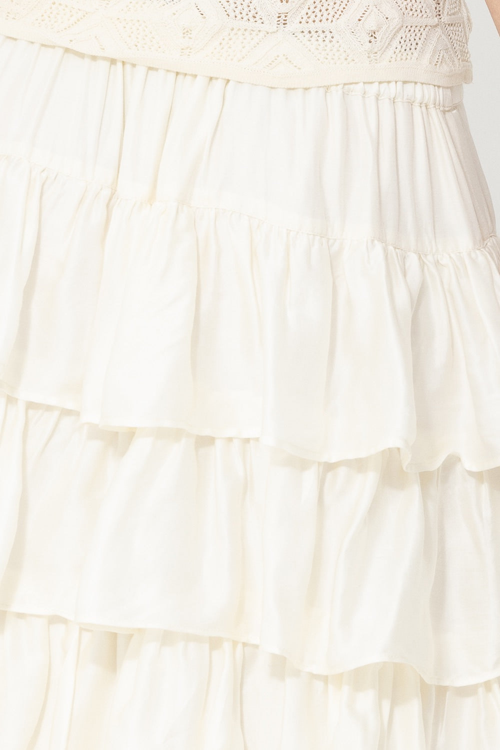 Joey the Label Silk Imposter Skirt - Vanilla