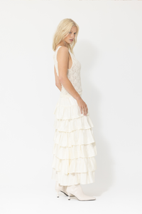 Joey the Label Silk Imposter Skirt - Vanilla