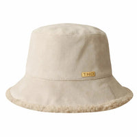 Vegan Suede Bucket Hat - Off White