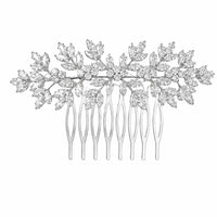 Tania Hird Tiffany Zircon Hair Comb - Silver