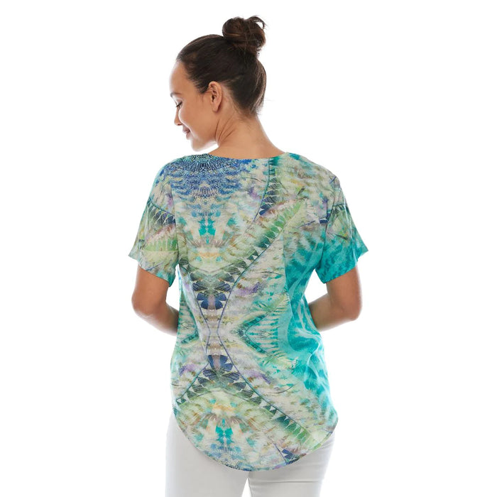 Claire Powell short sleeve v-neck top (marine)