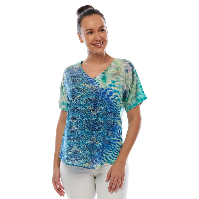 Claire Powell short sleeve v-neck top (marine)