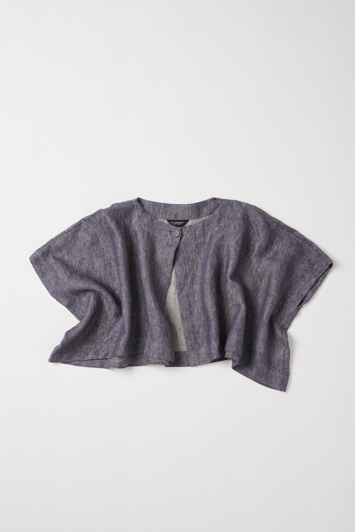 Eva's Sunday Tussie Capelet Dusty Denim Linen