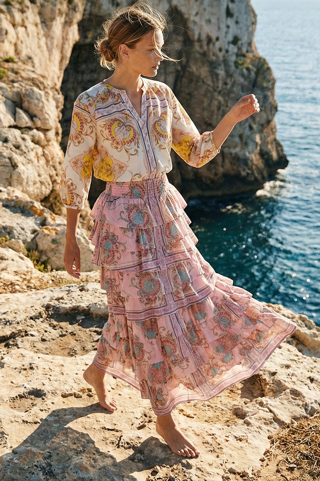 Lola Valentina Skirt - Neptune Pink