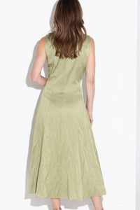 Kamare - Marissa Dress in Crushed Suiting - Sage