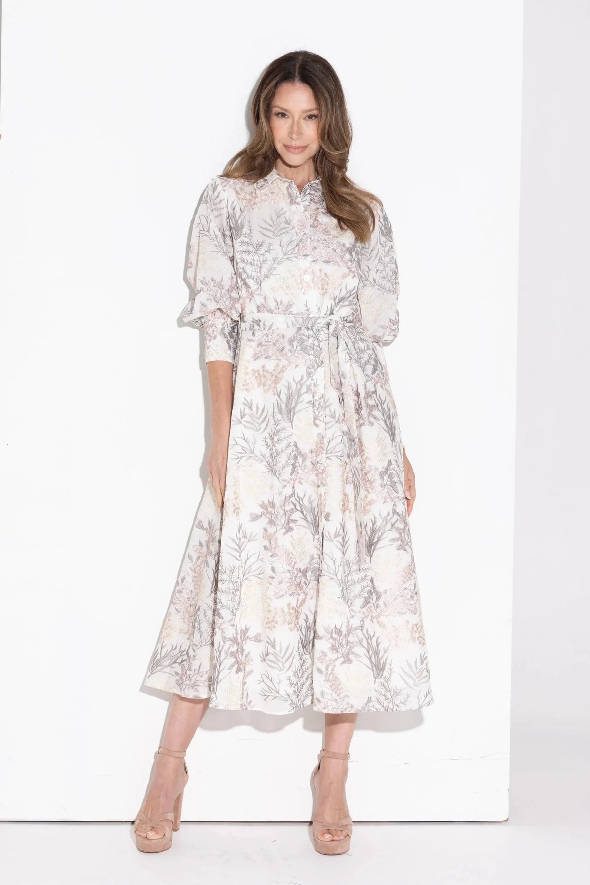 Kamare - Innes Floral Elegant Shirt Dress