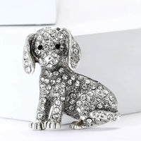 Classic Pooch Rhinestone Brooch