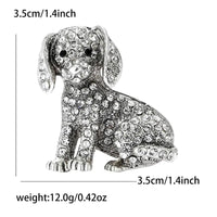 Classic Pooch Rhinestone Brooch