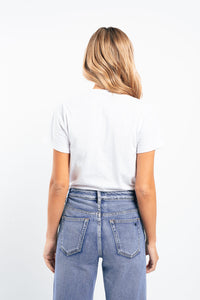 Kireina Veronica V-Neck Tee White