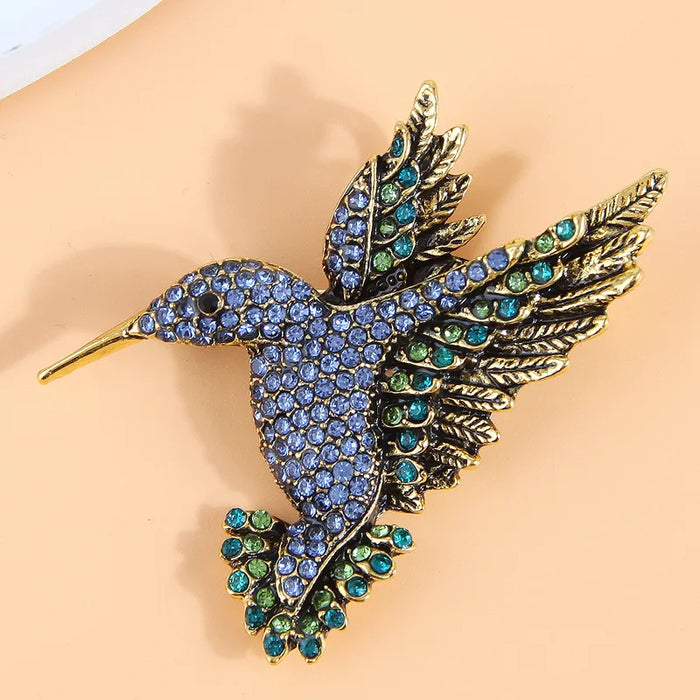 Blue Honey Eater Brooch