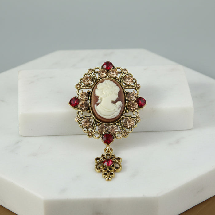 Cameo Retro Brooches