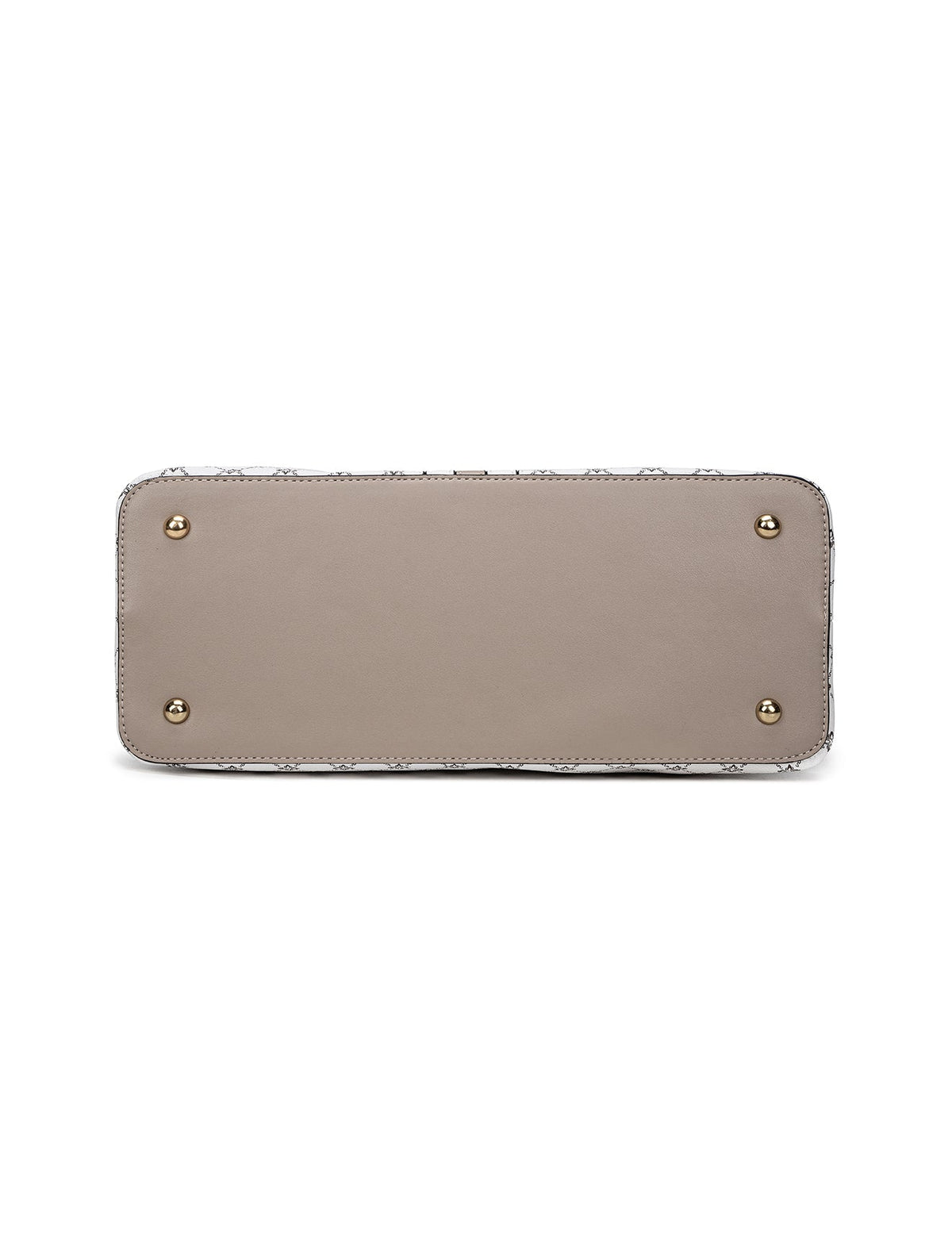 Serenade Emmaline vegan bag in white and taupe